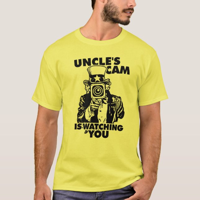Camiseta O Tio Cam está te vigiando (Frente)
