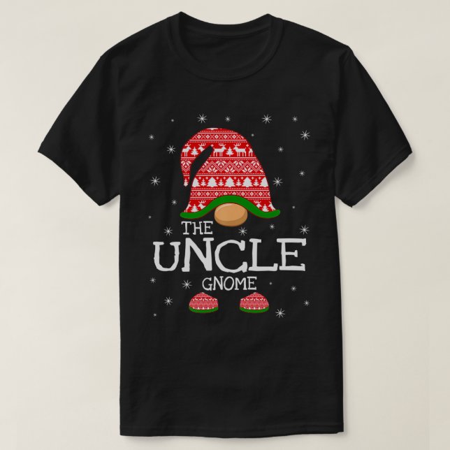 Camiseta O Tio Gnomo da Família de Natal Matando os Xmas Co (Frente do Design)