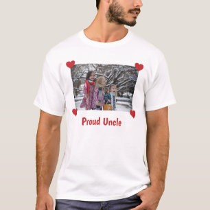 Camiseta O Tio Orgulhoso Amor Personaliza A Foto Para Fazer
