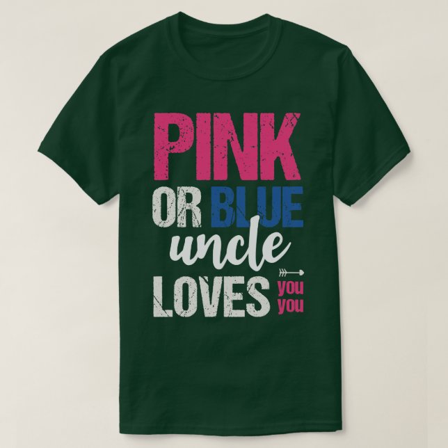 Camiseta O tio rosa ou azul te ama (Frente do Design)