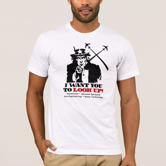 Camiseta O tio Sam diz que eu o quero olhar acima (Frente)