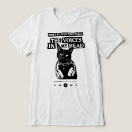 Camiseta O Tocador de Música Gato Preto As Vozes Na Minha C