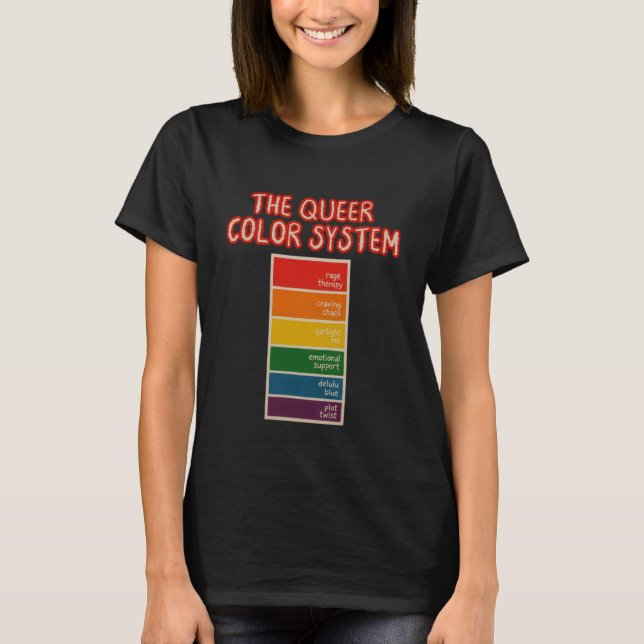 Camiseta O Tom de Tinta Queer Orgulho Humor Design (Frente)