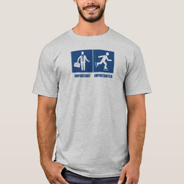 Camiseta O Trabalho É Importante, O Rollerblading É Importa (Frente)