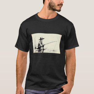 Camiseta O trabalho é para otários. Estou Pescando