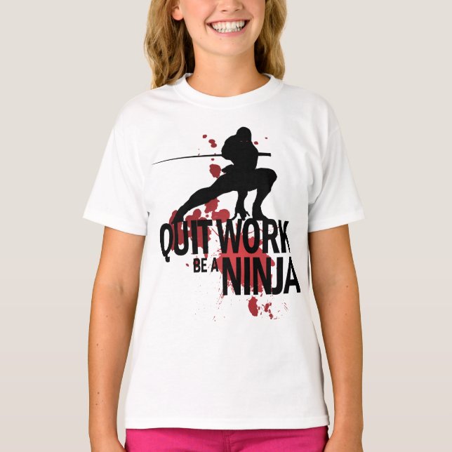 Camiseta O trabalho parado, seja um Ninja! (Frente)