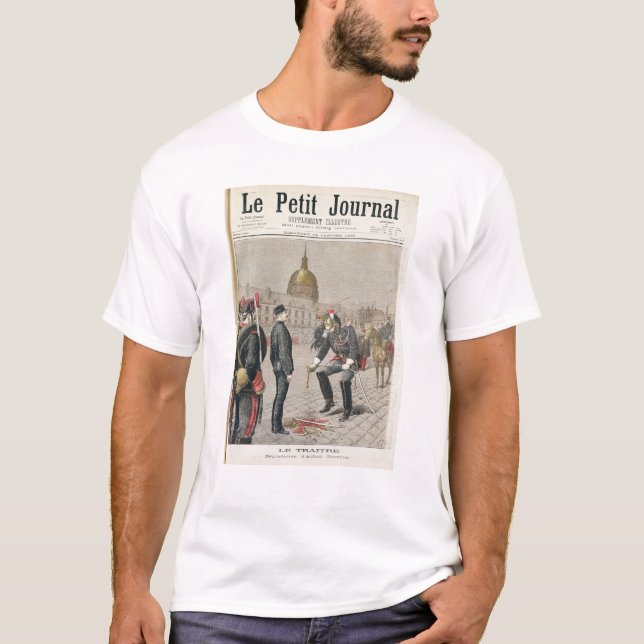 Camiseta O traidor a degradação de Alfred Dreyfus (Frente)
