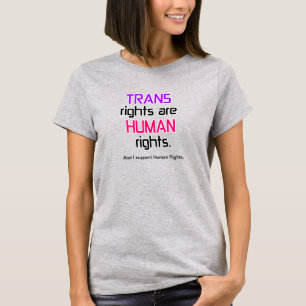 Camiseta O transporte endireita = direitos humanos
