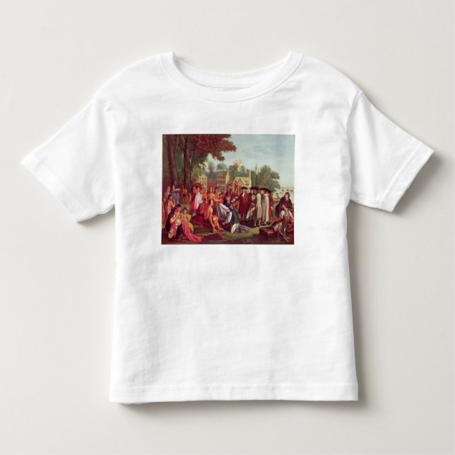 Camiseta O Tratado de William Penn com os indianos em 1683 (Frente)