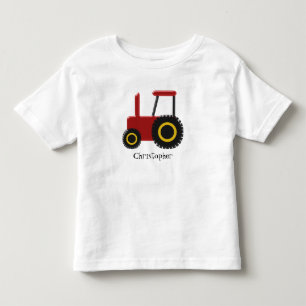 Camiseta O trator vermelho apenas adiciona o nome