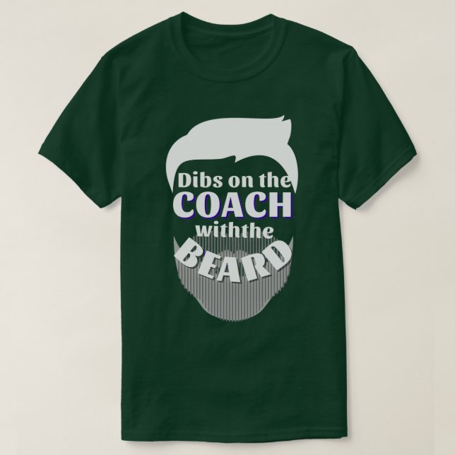 Camiseta O treinador com a barba 4. (Frente do Design)