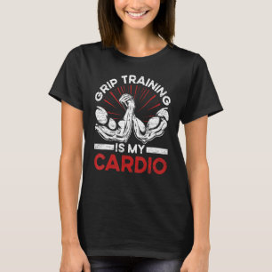 Camiseta O Treinamento Grip É Meu Cardio - Luta De Braço Vi