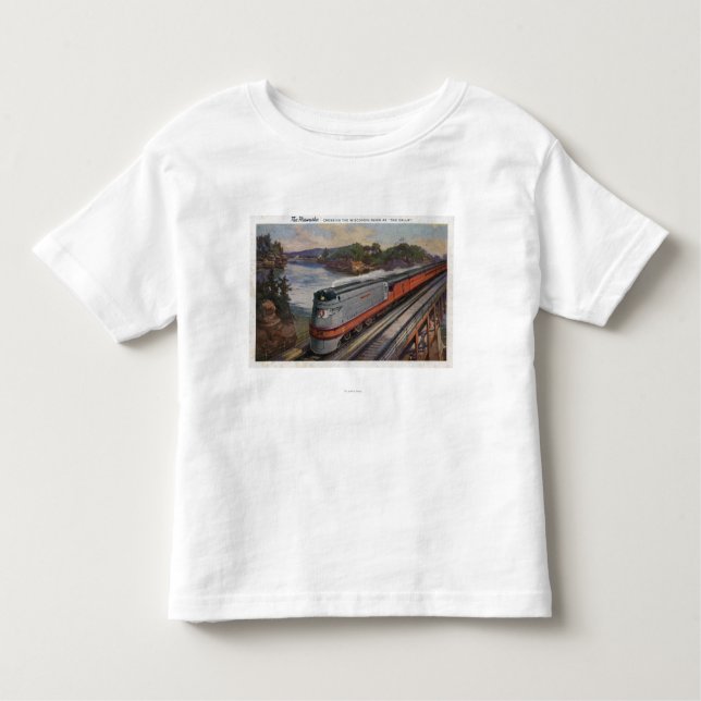 Camiseta O trem da aerodinâmica de Hiawatha (Frente)