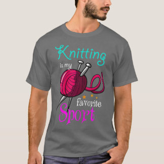 Camiseta O tricô É O Meu Sobrevivente Favorito Para O Espor