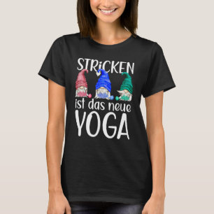 Camiseta O Tricô É O Novo Ioga Gnomo Para A Codificação De 