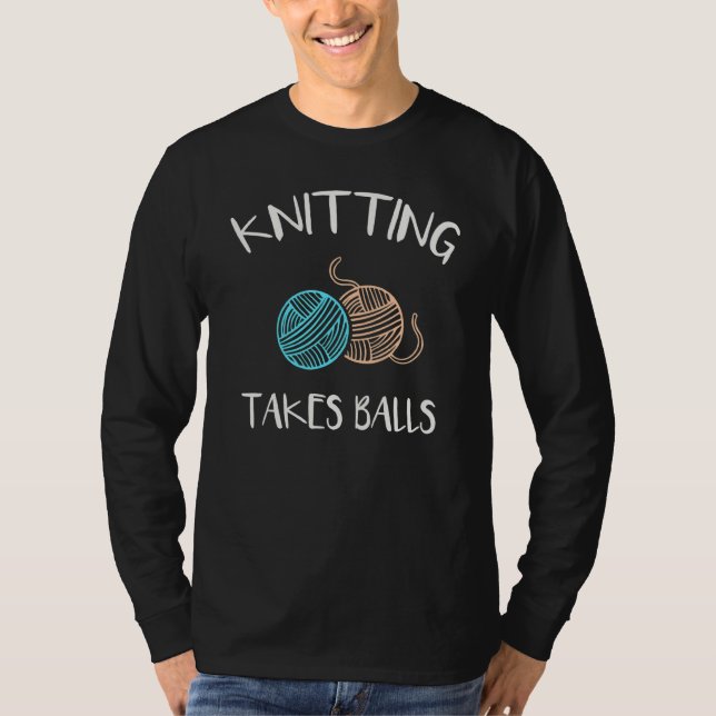 Camiseta O tricô tira o fio das bolas (Frente)