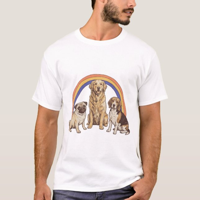 Camiseta O Trio Definitivo de Alegria! 🐾 (Frente)