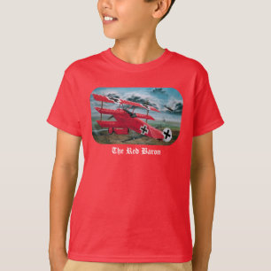 Camiseta O triplane do Fokker do Baron vermelho