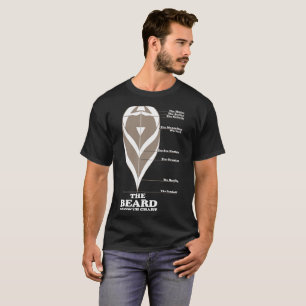 Camiseta O Tshirt da carta de crescimento da barba
