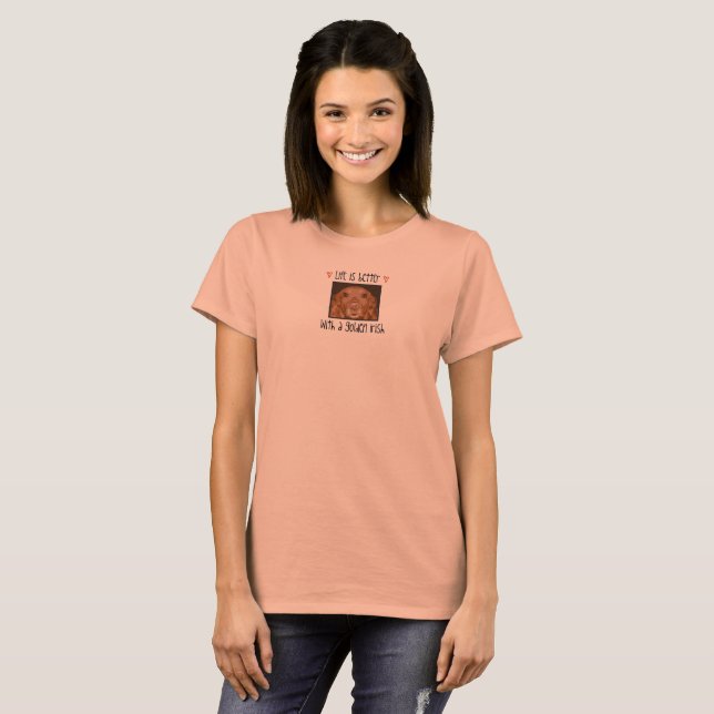 Camiseta O tshirt da mulher irlandesa dourada (Frente Completa)