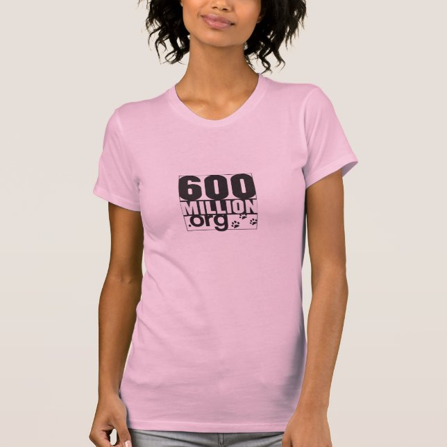 Camiseta O Tshirt de 600 milhão mulheres básicas (Frente)
