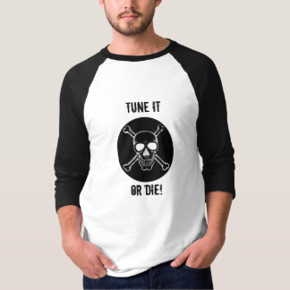 Camiseta O Tshirt do crânio, ajusta-o ou morre-o!