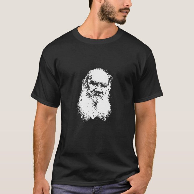 Camiseta O Tshirt dos homens de Tolstoy (Frente)