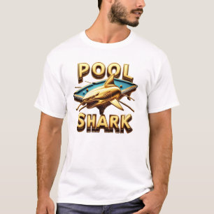Camiseta O Tubarão-Piscina: Mestre do Cue