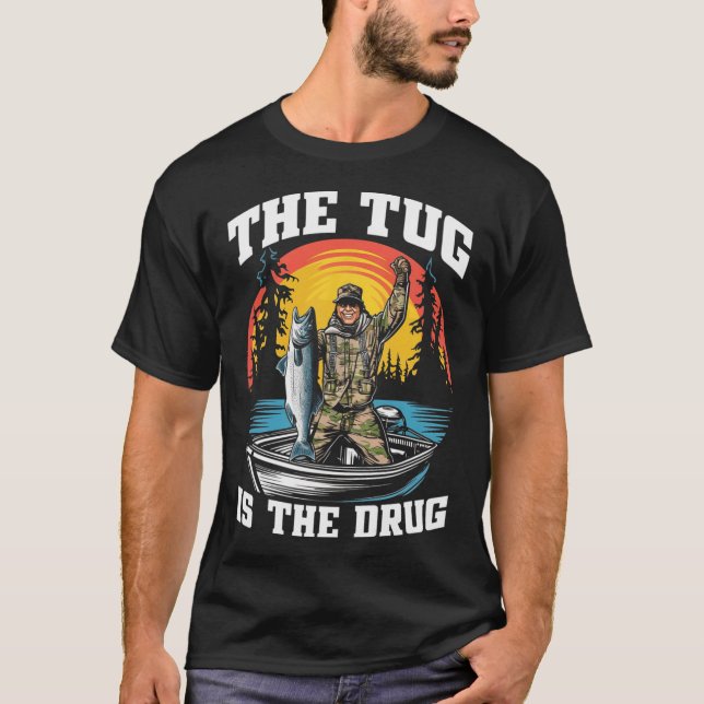 Camiseta O Tug É Minha Teia De Pesca Engraçada Por Drogas P (Frente)