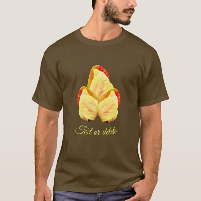 Camiseta O Tulip Flói Seu Texto Personalizado (Frente)