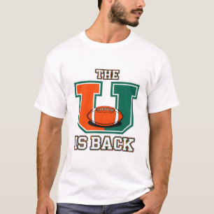 Camiseta O U Está de Volta Futebol Universitário Laranja e