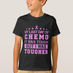 Camiseta O Último Dia Da Quimioterapia Foi Duro, Mas Eu Fui