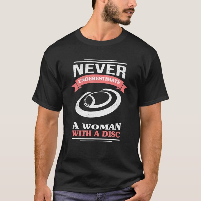 Camiseta O Último Golfista Frisbee Uma Mulher Com Golfe De  (Frente)
