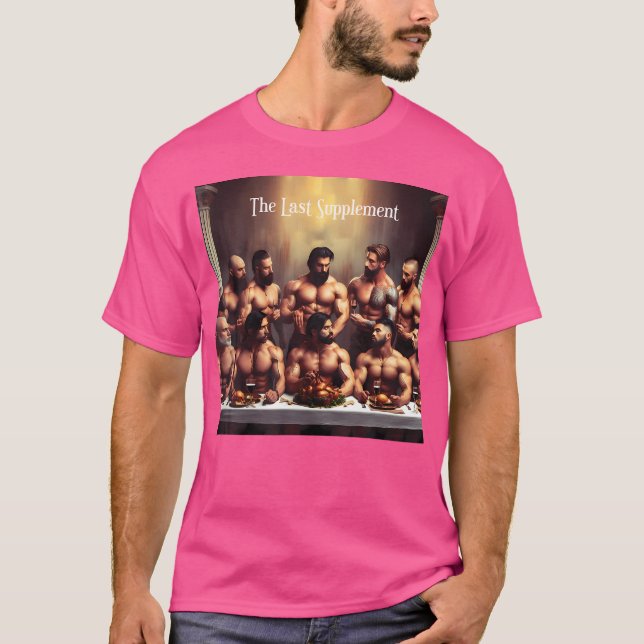 Camiseta O Último Suplemento Muscular Masculina Gym Bodybu (Frente)