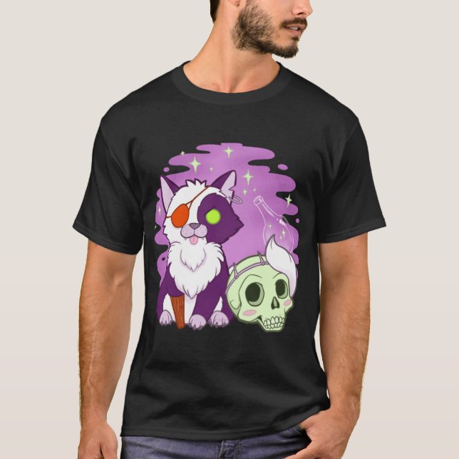 Camiseta O Último Unicórnio Gato Pirata (Frente)