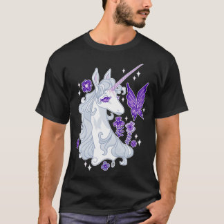 Camiseta O Último Unicórnio Retrato Borboleta Sussurros