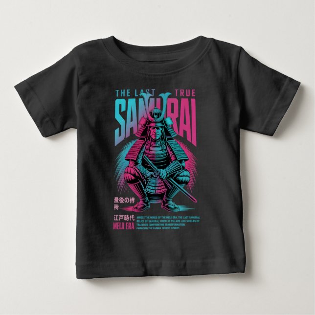 Camiseta O Último Verdadeiro Guerreiro Samurai Meiji Vector (Frente)