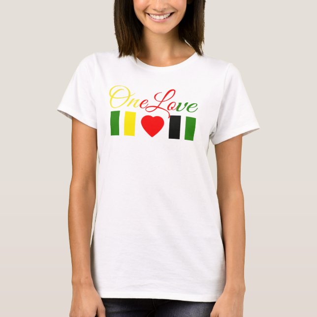 Camiseta O um Tshirt das mulheres do amor (Frente)