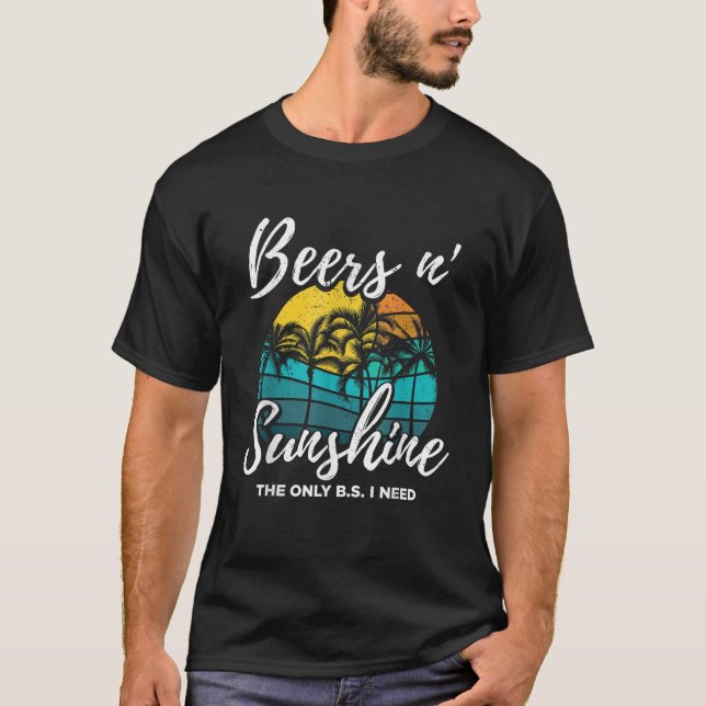 Camiseta O único BS que preciso é de cerveja e sabedoria. (Frente)