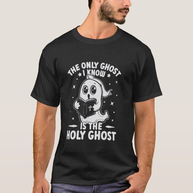 Camiseta O único fantasma que eu conheço é o Espírito Santo (Frente)
