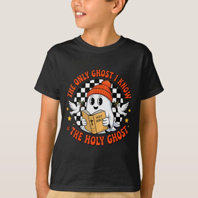 Camiseta O Único Fantasma Que Eu Conheço É O Espírito Santo (Frente)