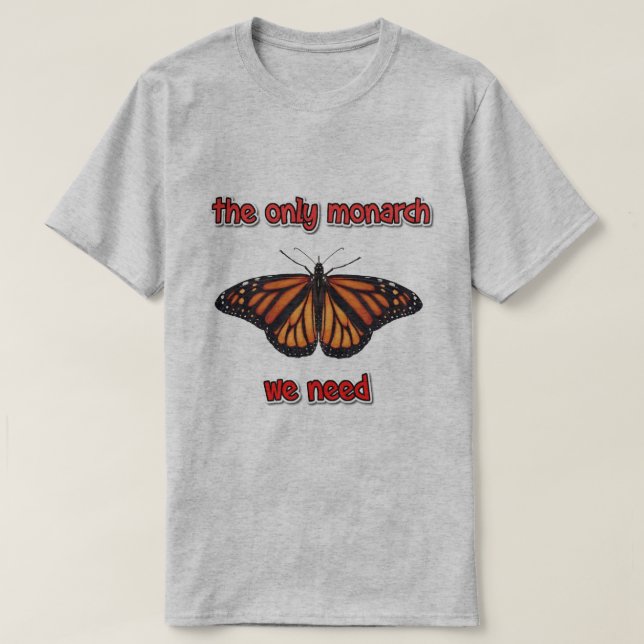 Camiseta o único monarca (Frente do Design)
