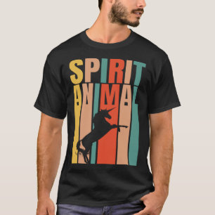 Camiseta O Unicórnio É O Meu Retro De Animais Espirituosos