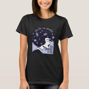 Camiseta O universo é você citação motivacional