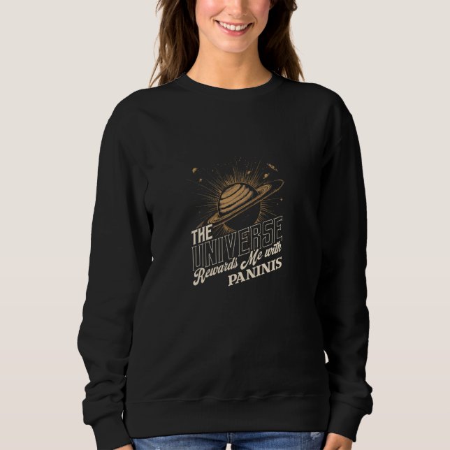Camiseta O Universo Me Recompensa com Paninis (Frente)