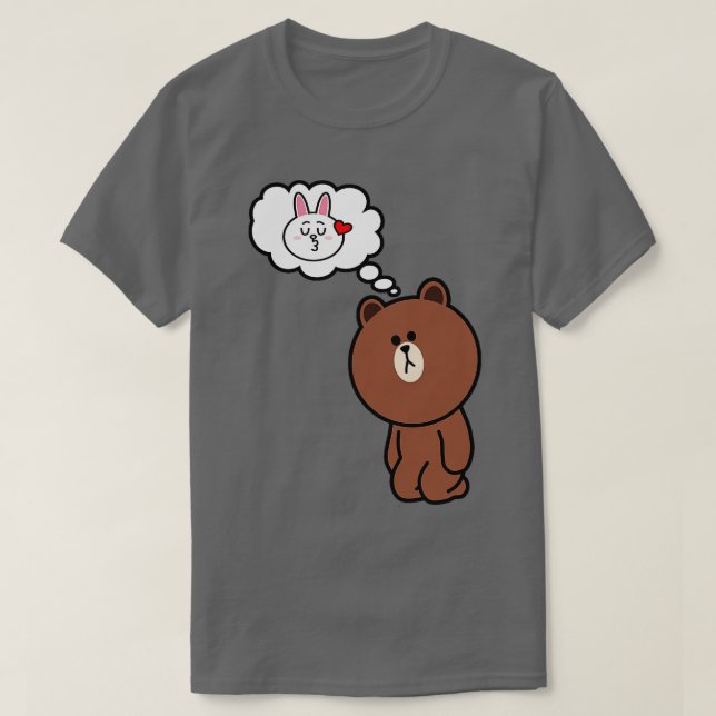 Camiseta O Urso Castanho Pensando Nele (Frente do Design)