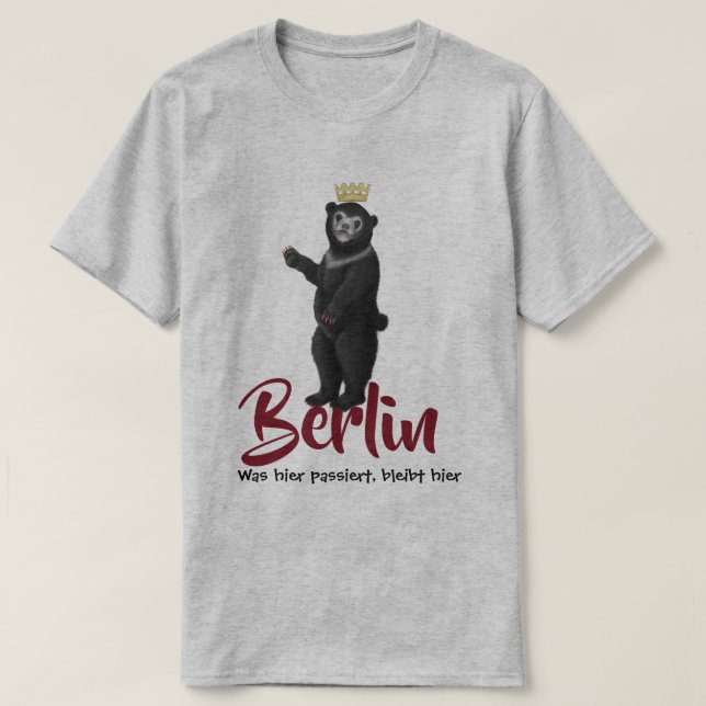 Camiseta O Urso de Berlim era seu herdeiro, (Frente do Design)