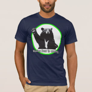 Camiseta O urso de ondulação está acenando