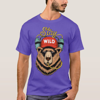 Camiseta O urso permanece selvagem