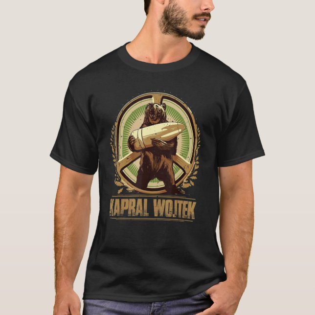 Camiseta O Urso Wojtek Urso Polonês Kapral Wojtek 1 (Frente)